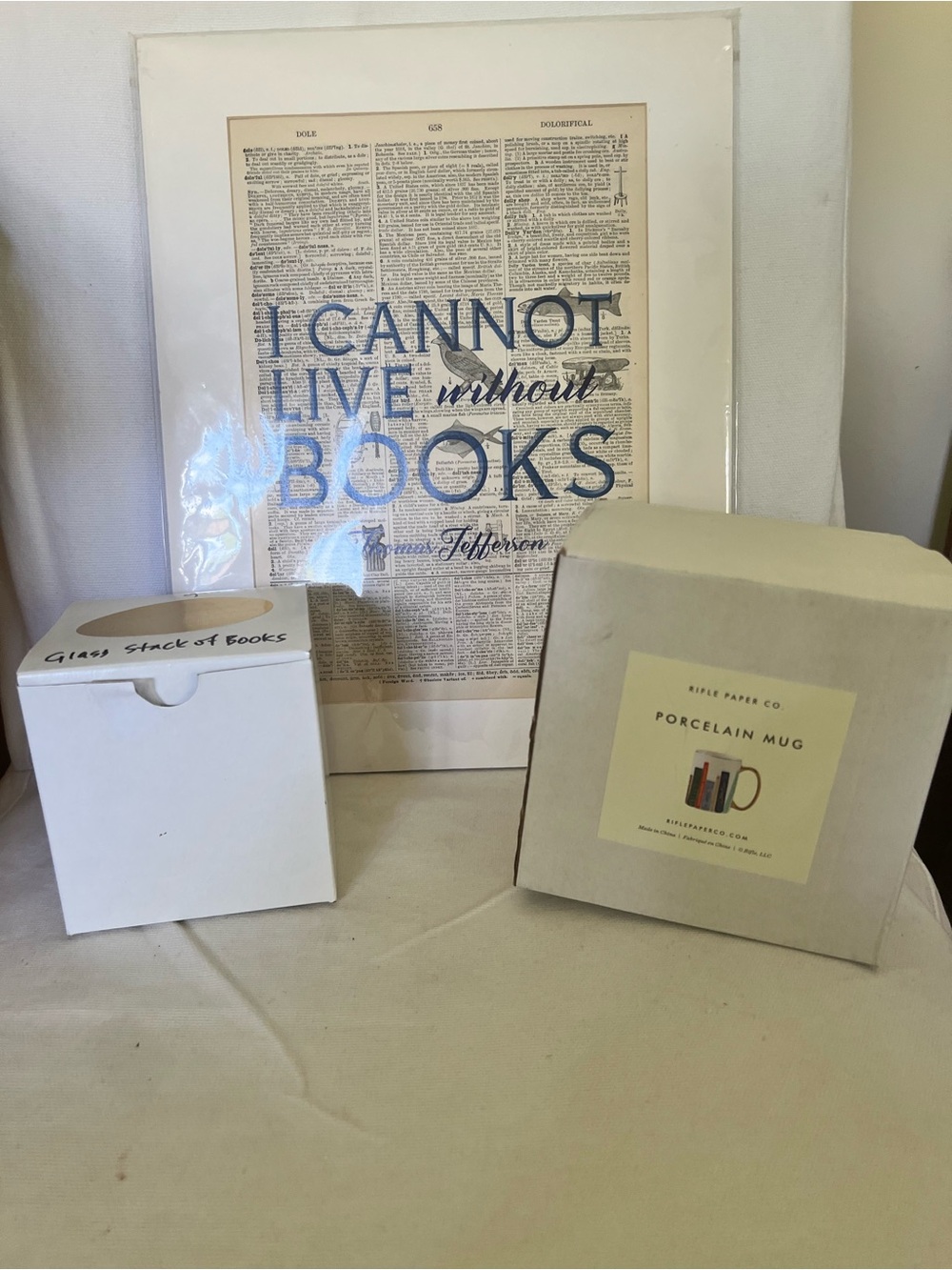 I Cannot Live Without Books Book Club Book Lovers Mug, Art and Xmas Ornament lot